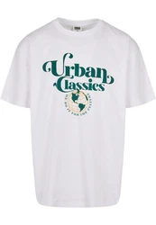 URBAN CLASSICS T-Shirt Urban Classics Herren Organic Globe Logo Tee Türkis/Dunkelgrün/Grün