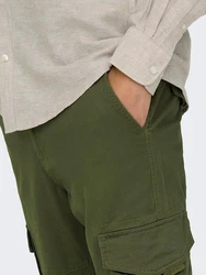 ONLY & SONS Cargohose ONSDean (1-tlg) Dunkelgrün/Grün/Khaki