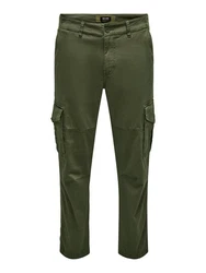ONLY & SONS Cargohose ONSDean (1-tlg) Dunkelgrün/Grün/Khaki