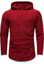 Amaci&Sons 2in1 Oversize Kapuzenpullover Hoodie Sweater Sweatjacke Pullover Sweatshirt (4014) Rot/Dunkelrot