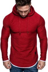 Amaci&Sons 2in1 Oversize Kapuzenpullover Hoodie Sweater Sweatjacke Pullover Sweatshirt (4014) Rot/Dunkelrot