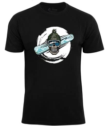T-Shirt Skull on Snowboarding