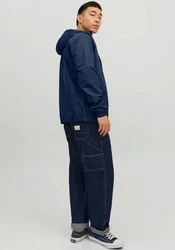 Jack & Jones Kurzjacke JJ JJDOVER HOOD JACKET Dunkelblau/Blau