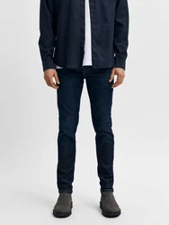 SELECTED HOMME Slim-fit Jeans Leon Dunkelblau