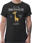Shirtracer T-Shirt Das ist mein Menschenkostüm in echt bin ich eine Giraffe Braun/Rot/Schwarz/Beige/Grün/Grau