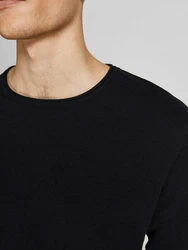 Jack & Jones Strickpullover JJEhill Schwarz/Dunkelblau