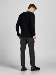 Jack & Jones Strickpullover JJEhill Schwarz/Dunkelblau