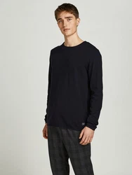 Jack & Jones Strickpullover JJEhill Schwarz/Dunkelblau
