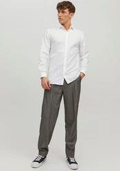 JPRBLAPARKER Shirt L/S Weiß/Grau/Creme