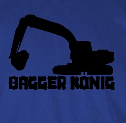 Shirtracer T-Shirt Bagger König Fahrzeuge Blau