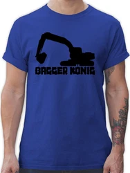 Shirtracer T-Shirt Bagger König Fahrzeuge Blau