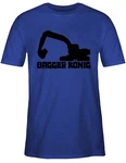 Shirtracer T-Shirt Bagger König Fahrzeuge Blau