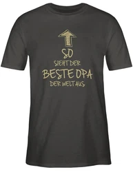 Shirtracer T-Shirt So sieht der beste Opa der Welt aus Geschenke Dunkelgrün/Grün/Braun/Gelb