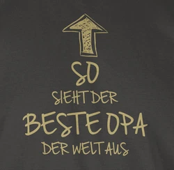 Shirtracer T-Shirt So sieht der beste Opa der Welt aus Geschenke Dunkelgrün/Grün/Braun/Gelb