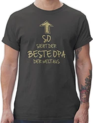 Shirtracer T-Shirt So sieht der beste Opa der Welt aus Geschenke Dunkelgrün/Grün/Braun/Gelb