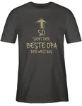 Shirtracer T-Shirt So sieht der beste Opa der Welt aus Geschenke Dunkelgrün/Grün/Braun/Gelb