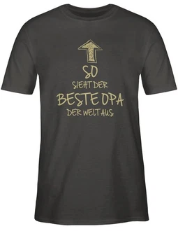 Shirtracer T-Shirt So sieht der beste Opa der Welt aus Geschenke Dunkelgrün/Grün/Braun/Gelb