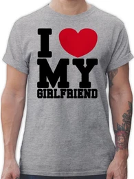 T-Shirt I love my Girlfriend - Ich liebe meine Freundin Geschenk Love my GF Valentinstag Partner Liebe