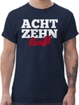 Shirtracer T-Shirt Achtzehn Luft 18. Geburtstag Dunkelblau/Grau/Grün/Blau/Rot
