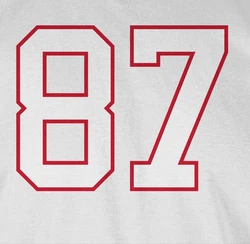 Shirtracer T-Shirt Football New England 87 American Football NFL Dunkelrot/Bordeaux/Weiß/Rot