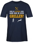 Shirtracer T-Shirt Wenn es flüchten kann Grillzubehör & Grillen Geschenk Grau/Braun