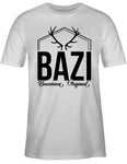 Shirtracer T-Shirt Bazi Original Bavarian Bayern Männer Grau/Lila/Rot/Rosa