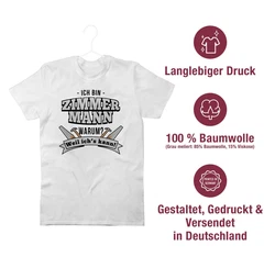Shirtracer T-Shirt Ich bin Zimmermann Handwerker Geschenke Gelb/Dunkelrot/Dunkelblau/Rot