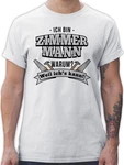 Shirtracer T-Shirt Ich bin Zimmermann Handwerker Geschenke Gelb/Dunkelrot/Dunkelblau/Rot