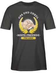 Shirtracer T-Shirt Opa und Enkel - beste Freunde fürs Leben Opa Geschenke Braun/Dunkelgrün/Grau/Beige/Grün
