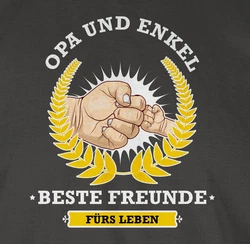Shirtracer T-Shirt Opa und Enkel - beste Freunde fürs Leben Opa Geschenke Braun/Dunkelgrün/Grau/Beige/Grün