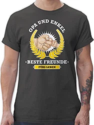 Shirtracer T-Shirt Opa und Enkel - beste Freunde fürs Leben Opa Geschenke Braun/Dunkelgrün/Grau/Beige/Grün