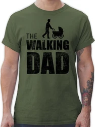 Shirtracer T-Shirt The Walking Dad Papa Dunkelgrün