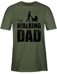 Shirtracer T-Shirt The Walking Dad Papa Dunkelgrün