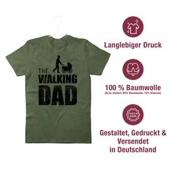 Shirtracer T-Shirt The Walking Dad Papa Dunkelgrün
