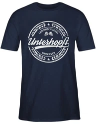 Shirtracer T-Shirt Chronisch Unterhopft Bierliebhaber Geschenk Mode für Oktoberfest Dunkelblau