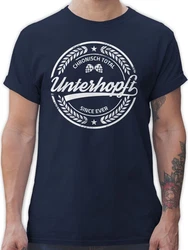Shirtracer T-Shirt Chronisch Unterhopft Bierliebhaber Geschenk Mode für Oktoberfest Dunkelblau
