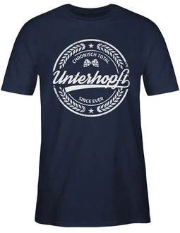 Shirtracer T-Shirt Chronisch Unterhopft Bierliebhaber Geschenk Mode für Oktoberfest Dunkelblau Shirtracer T-Shirt Chronisch Unterhopft Bierliebhaber Geschenk Mode für Oktoberfest Dunkelblau