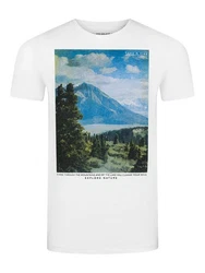 riverso T-Shirt RIVLukas Regular Fit (1-tlg) Kurzarm Tee Shirt Türkis/Weiß/Fliederfarben