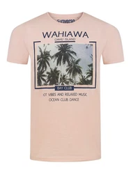 riverso T-Shirt RIVLukas Regular Fit (1-tlg) Kurzarm Tee Shirt Gold/Rosa/Lila/Khaki/Weiß
