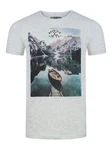 riverso T-Shirt RIVLukas Regular Fit (1-tlg) Kurzarm Tee Shirt Grau/Blau/Hellgrau