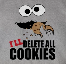 Shirtracer T-Shirt I will delete all cookies Beige/Grau/Schwarz