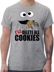 Shirtracer T-Shirt I will delete all cookies Beige/Grau/Schwarz