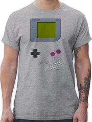 Shirtracer T-Shirt Gameboy Nerds Karneval & Fasching Grau/Hellgrau/Dunkelgrau