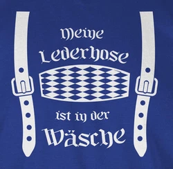 Shirtracer T-Shirt Meine Lederhose ist in der Wäsche Rauten Mode für Oktoberfest Herren Hellblau/Blau/Lila/Dunkelblau/Braun