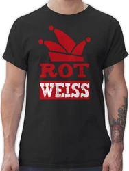 Shirtracer T-Shirt Rot Weiss Köln Karneval Fasching Rot/Weiss