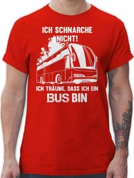 Shirtracer T-Shirt Ich schnarche nicht ich bin ein Bus Sprüche Statement mit Spruch Rot
