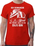 Shirtracer T-Shirt Ich schnarche nicht ich bin ein Bus Sprüche Statement mit Spruch Rot