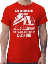 Shirtracer T-Shirt Ich schnarche nicht ich bin ein Bus Sprüche Statement mit Spruch Rot