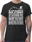 Shirtracer T-Shirt 300 Kilometer mit dem Rad Fahrrad Bekleidung Radsport Braun/Schwarz/Lila/Grau
