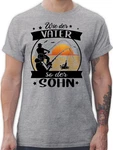 Shirtracer T-Shirt Wie der Vater so der Sohn - Angeln - Angler Geschenke schwarz/orange